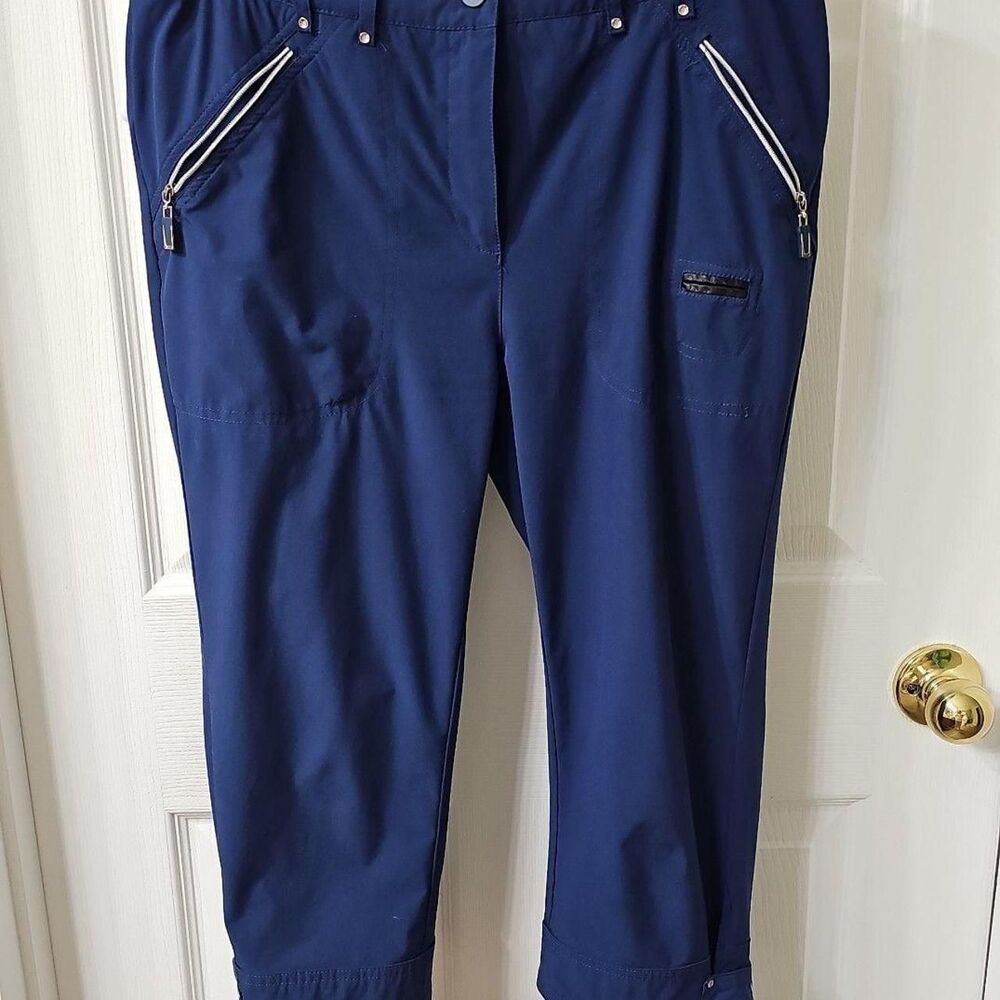 Jamie Sadock Women's Navy Blue Lightweight Golf Capri Pants Size 4